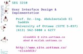 SEG 3210 User Interface Design & Implementation