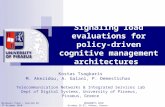 Signaling load evaluations for policy-driven cognitive management architectures