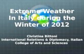 Extreme Weather In Italy during the Winter of 2012