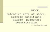 SHOCK. Intensive care of shock. Extreme conditions. Cardio –pulmonari resustication.