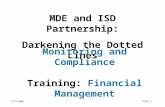 MDE and ISD Partnership: Darkening the Dotted Lines