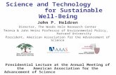 Science and Technology              for Sustainable Well-Being