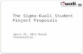 The  Sigma- Kuali  Student Project Proposals