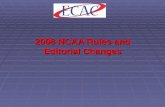 2008 NCAA Rules and Editorial Changes