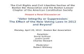Experiences in Voter  P rotection Efforts:  The View from The Trenches David E. Sullivan