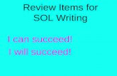 Review Items for SOL Writing
