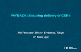 PAYBACK: Ensuring delivery of CERs