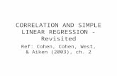 CORRELATION AND SIMPLE LINEAR REGRESSION - Revisited