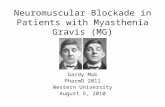 Neuromuscular Blockade in Patients with Myasthenia Gravis (MG)