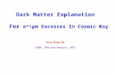 Dark Matter Explanation   For  e^\pm Excesses In Cosmic Ray