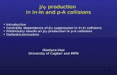 J/  production  in In-In and p-A collisions
