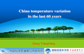 China temperature variation  in the last 60 years