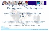 Project Scope Management Processes