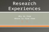 Internships and Research Experiences