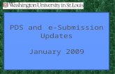 PDS and e-Submission Updates January 2009