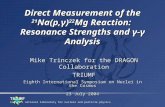 Direct Measurement of the  21 Na(p, γ ) 22 Mg Reaction:  Resonance Strengths and  γ - γ  Analysis