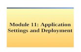 Module 11: Application Settings and Deployment