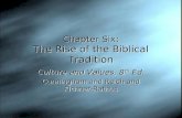 Chapter Six: The Rise of the Biblical Tradition