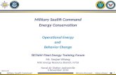 Military Sealift Command Energy Conservation Operational  Energy and  Behavior Change
