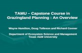 TAMU – Capstone Course in Grazingland Planning : An Overview