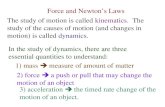 Force and Newton’s Laws