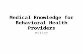Medical Knowledge for Behavioral Health Providers