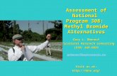 Assessment of National  Program 308:  Methyl Bromide Alternatives Gary L. Obenauf