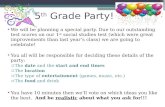 5 th  Grade Party!