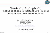 Chemical, Biological,  Radiological & Explosive (CBRE) Detection and Protection