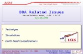 BBA Related Issues Heinz-Dieter Nuhn, SLAC / LCLS June 28, 2004