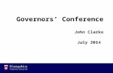 Governors’ Conference John Clarke July  2014