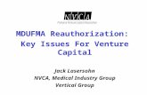 MDUFMA Reauthorization:  Key Issues For Venture Capital Jack Lasersohn