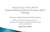 Fiscal Year (FY) 2010  School Improvement Grants (SIG) 1003(g)