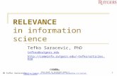 RELEVANCE  in information science