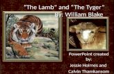 “The Lamb” and “The Tyger”         By: William Blake