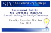 Assessment Rubric  for Critical Thinking Scenario Writing for Faculty Champions