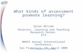 What kinds of assessment promote learning?