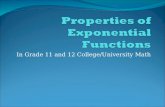 Properties of Exponential Functions