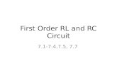 First Order RL and RC Circuit