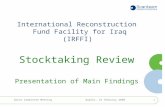 International Reconstruction Fund Facility for Iraq (IRFFI)  Stocktaking Review