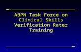 ABPN Task Force on Clinical Skills Verification Rater Training
