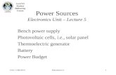 Power Sources Electronics Unit – Lecture 5