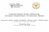 Scenario-Based Scales Measuring  Cultural Orientations of Business Owners