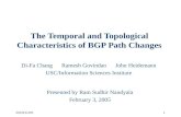 The Temporal and Topological Characteristics of BGP Path Changes