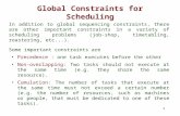Global Constraints for Scheduling