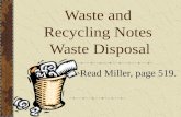 Waste and Recycling Notes  Waste Disposal