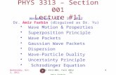 PHYS  3313  – Section 001 Lecture  #11
