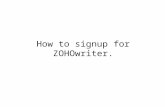 How to signup for ZOHOwriter.