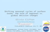 Shifting seasonal cycles of surface ozone: the role of regional vs. global emission changes