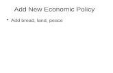 Add New Economic Policy
